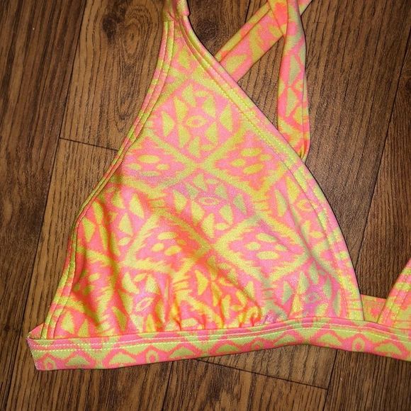 O’Neill Neon Aztec Triangle Bikini Top - Picture 3 of 5